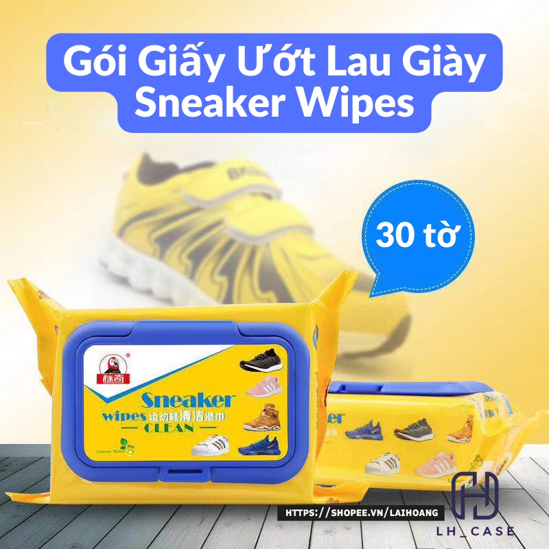 Khăn Giấy Lau Giày Siêu Sạch SNEAKER Hộp 30 Tờ Siêu Hot Không Hoá Chất Làm Hại Vải