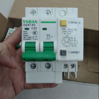 Aptomat Chống Giật 2 pha C20- C32 Và - C63-   Giá 1 cái