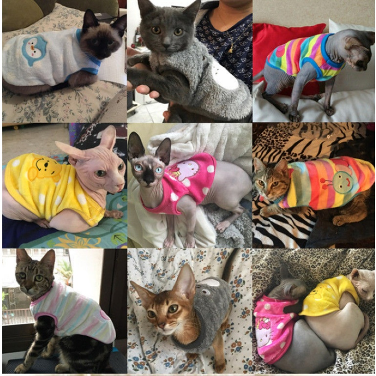 ÁO CHO CHÓ MÈO, ÁO BA LỖ BẰNG VẢI LÔNG MỀM MỊN CHO THÚ CƯNG NHỎ - LOVE PETS SHOP