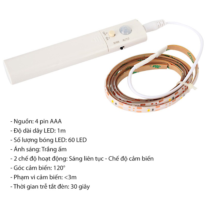 Đèn Led Dây Trang Trí Phòng Ngủ Tủ Quần Áo Cảm Ứng Chuyển Động LEDLINE03