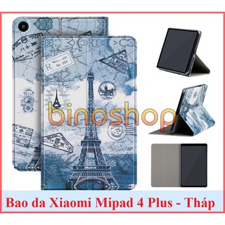 Bao da Xiaomi Mipad 4 Plus nắp gập - Tháp Eìiffel
