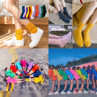Tất vớ trơn tăm gân đủ màu CÓ THUN TRƠN CÙNG MÀU clip ảnh thật