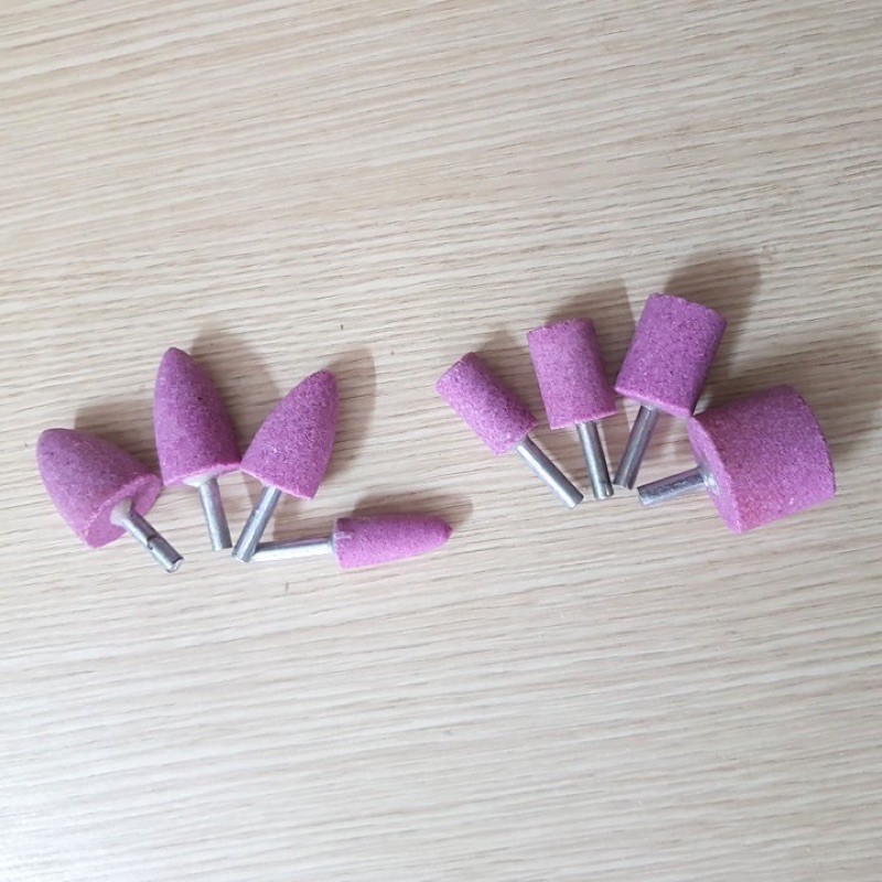 8 Đá mài trục 6mm hình nón, trụ >>