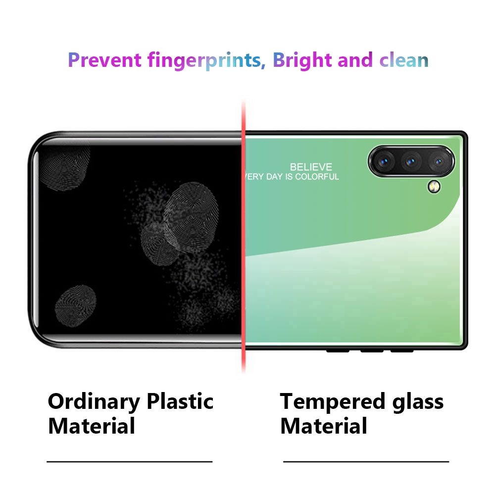 Ốp điện thoại kính cường lực màu ombre độc đáo cho Samsung Galaxy A80 Note 10 Pro 8 9 S10 Plus | WebRaoVat - webraovat.net.vn