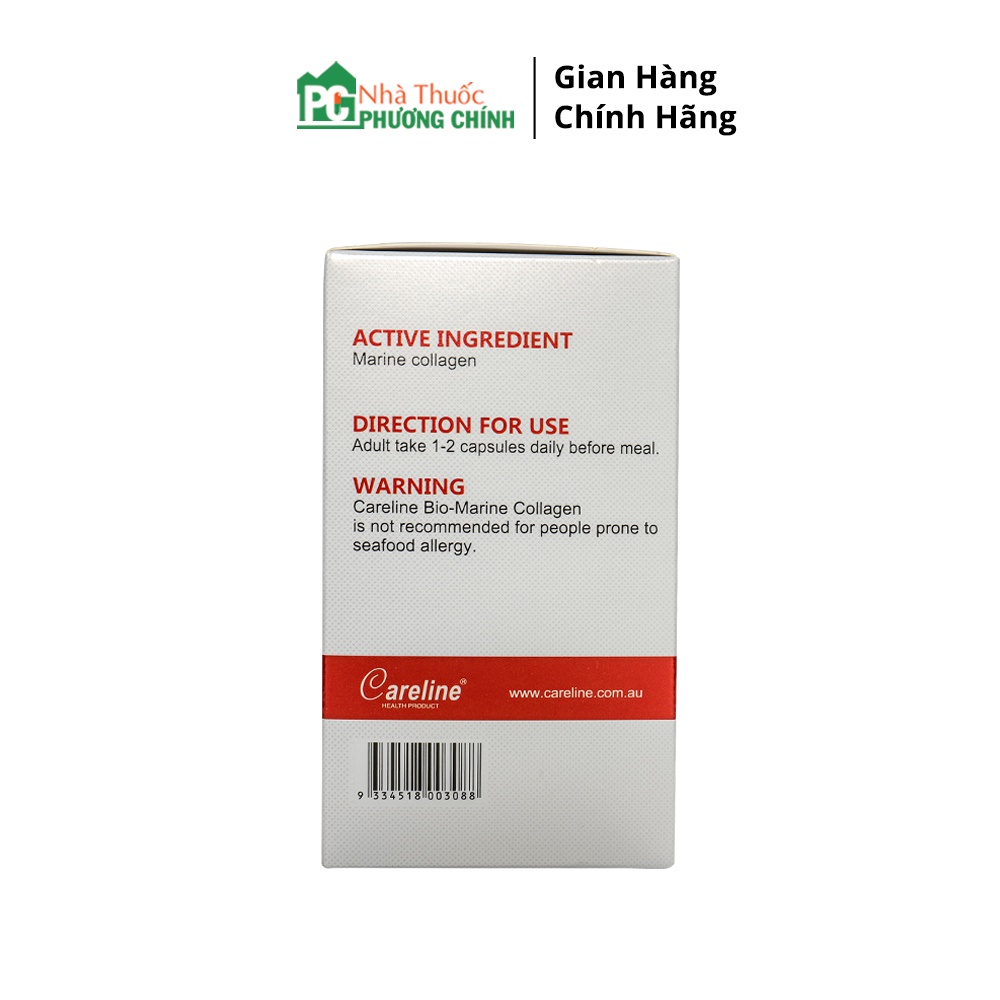 Viên Uống Bổ Sung Collagen Của Úc Bio-Marine Careline - Ngăn Ngừa Lão Hóa, Giảm Nếp Nhăn, Giúp Da Trắng Hồng Tự Nhiên