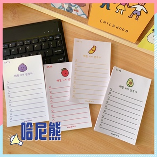 🍓Gấu Hani🍓Phiên Bản Hàn Quốc Hoạt Hình Trái Cây Sinh Viên Giấy Ghi Chú Học Tập Giấy Lập Kế Hoạch Giấy Ghi Chú