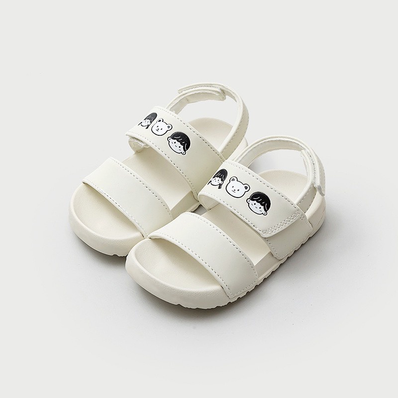 Form to Dép Sandal Siêu Nhẹ Quai Ngang Thêu Hình Ngộ Nghĩnh Cho Bé Gái K121