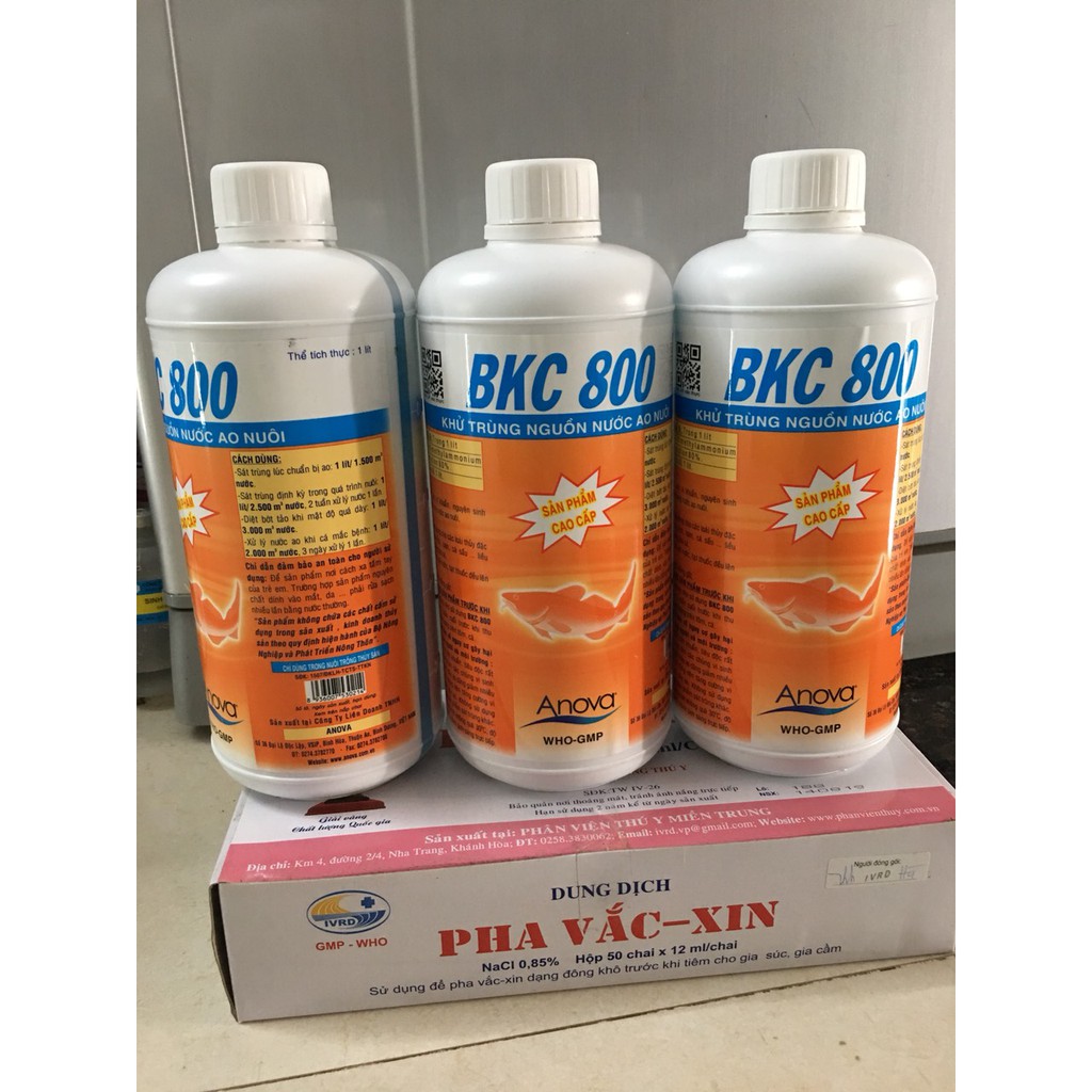 KHỬ TRÙNG NGUỒN NƯỚC AO NUÔI BKC 800 Diệt các vi khuẩn, nguyên sinh động vật, nấm trong nước ao nuôi