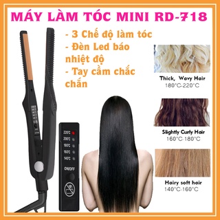 🚚Hỏa Tốc🚚Máy Uốn Tóc Kiêm Duỗi Tóc Mini 3 in 1 Có Thể Điều Chỉnh Nhiệt Độ