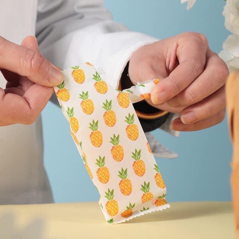 100 Túi đựng kẹo nougat, bánh dứa