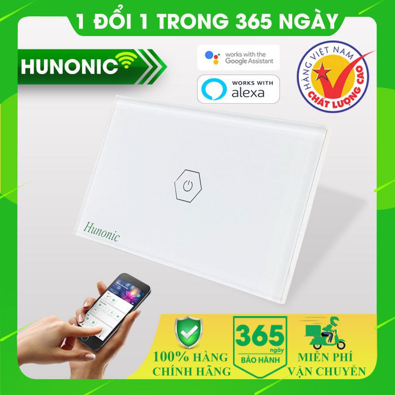 Công tắc Thông minh Hunonic Công suất lớn Wifi - Dùng cho Điều hòa, bình nóng lạnh
