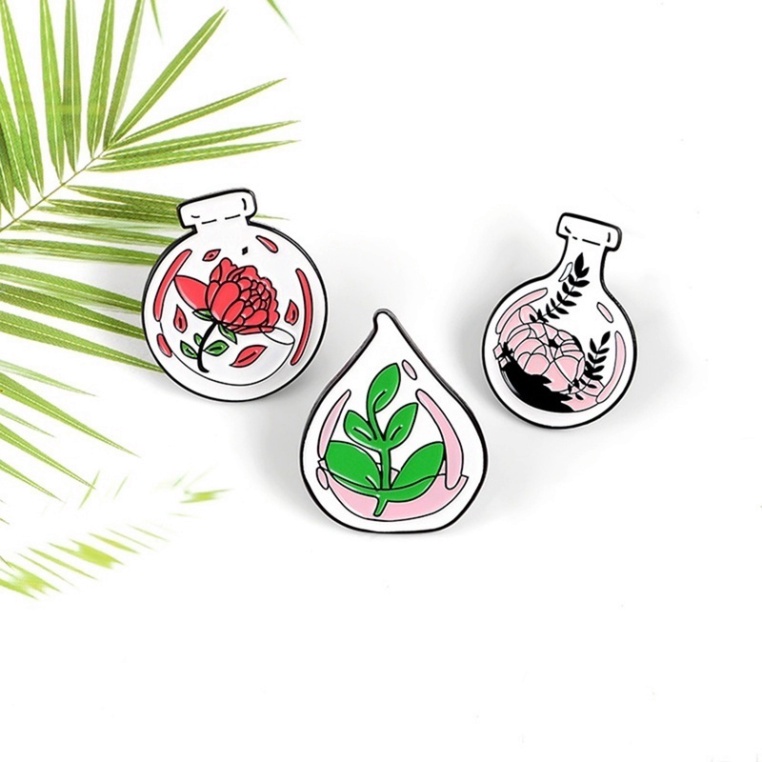 Sale 68% Ghim cài ve áo/ba lô hình chậu đựng hoa thích hợp làm quà tặng cho bạn bè, Giá gốc 23000đ - 7K27
