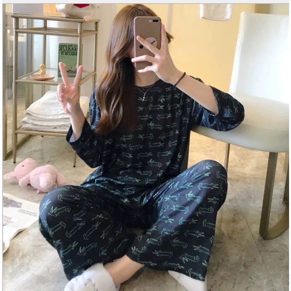 Đồ Bộ Nữ Tay Dài Quần Dài Hoạt Hình Thun Mềm Mịn Cực Xinh YAN ROSE | BigBuy360 - bigbuy360.vn