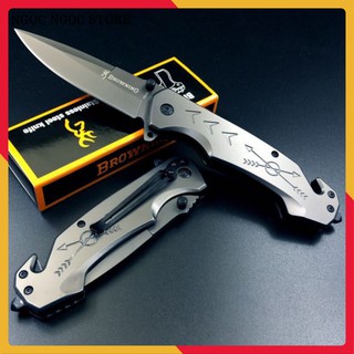 [SIÊU RẺ] Dao Phượt Gấp Cao Cấp BROWNING Bản Màu Xám