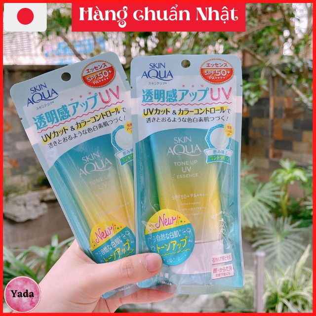 [NÂNG TÔNG DA] Kem Chống Nắng Kiềm Dầu Nâng Tông Skin Aqua Tone Up UV Essence 80g SPF50+ PA++++ Nội Địa Nhật | BigBuy360 - bigbuy360.vn