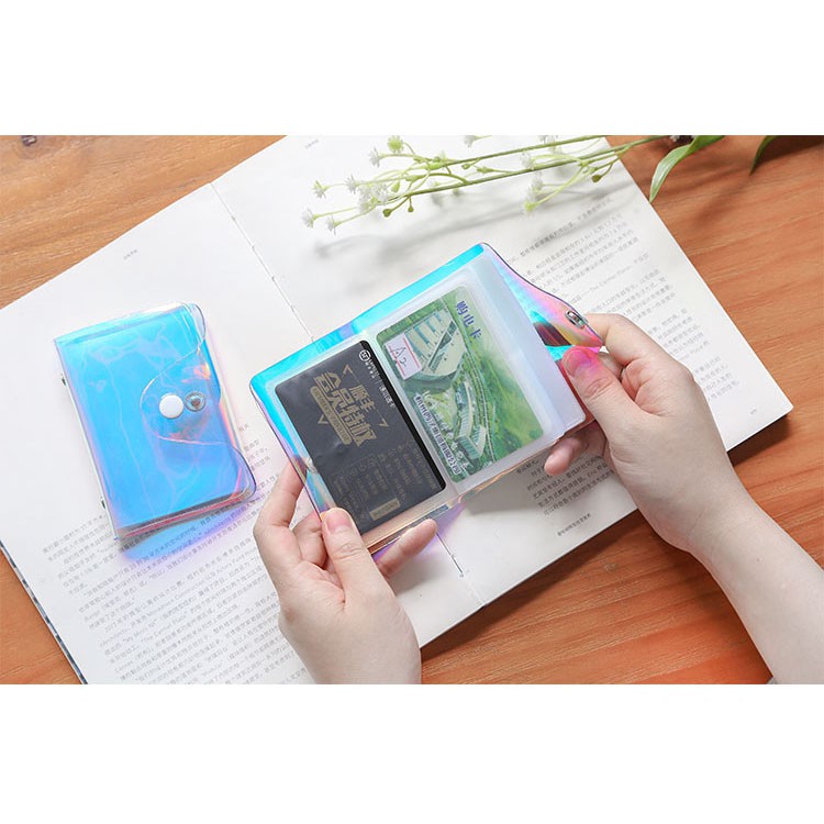 Ví PVC trong suốt màu laser đa năng IELGY