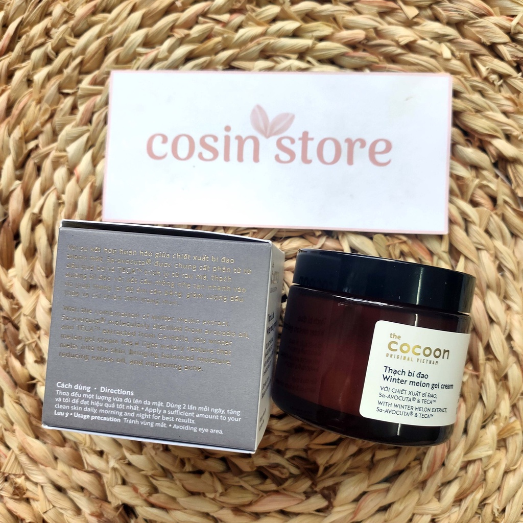 Kem dưỡng Cocoon Thạch bí đao 30ml 100ml giúp mang lại độ ẩm cân bằng Cosin Store