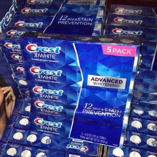 KEM ĐÁNH RĂNG CREST 3D WHITE ADVANCED WHITENING 170G (1 TUÝP)