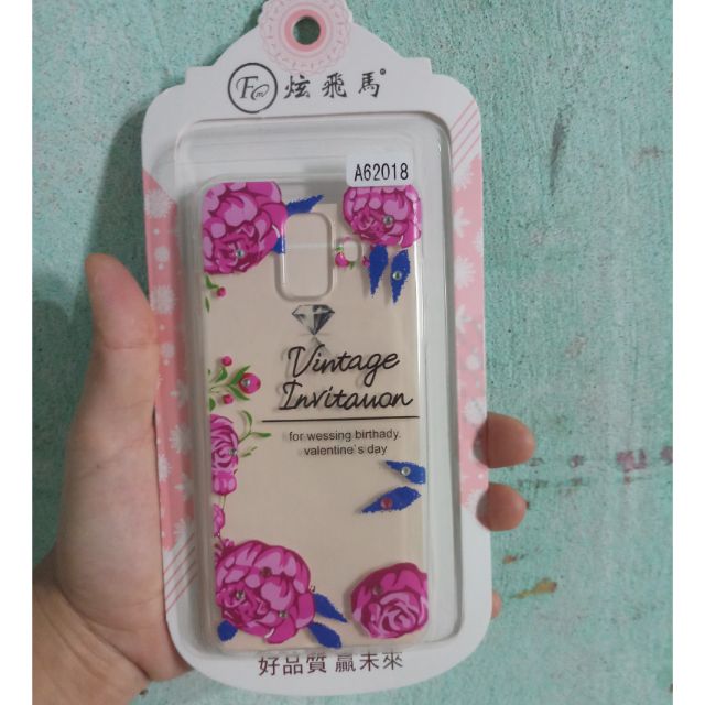 Ốp dẻo hoa đá cho Galaxy A6 2018