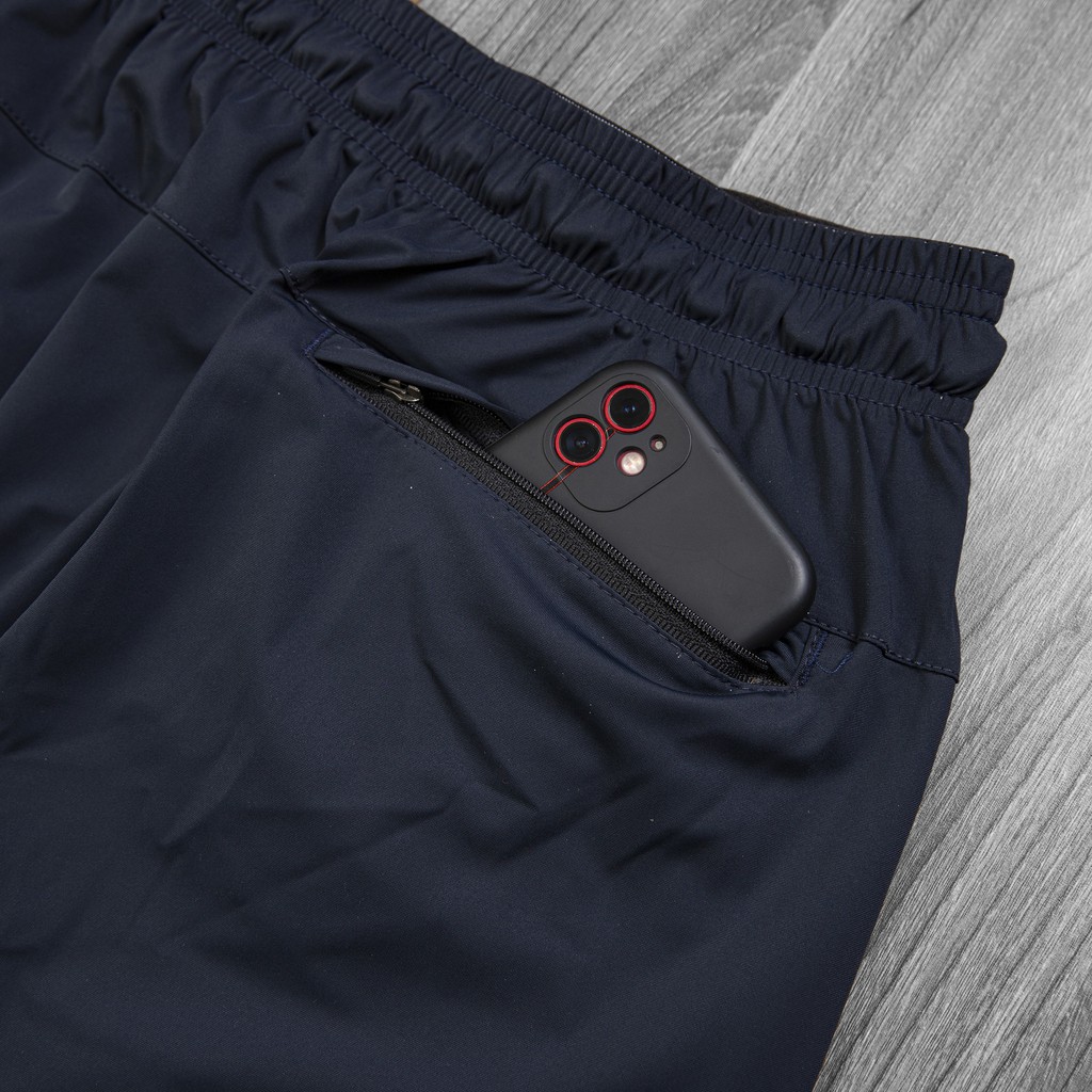 Quần short đùi thể thao nam chất gió co giãn 4 chiều cao cấp thoáng mát mặc mua hè Ni túi zip su | BigBuy360 - bigbuy360.vn