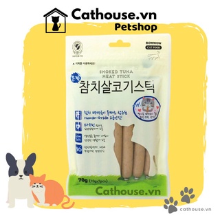 Xúc xích thịt cá ngừ hun khói cho mèo meowow 70g
