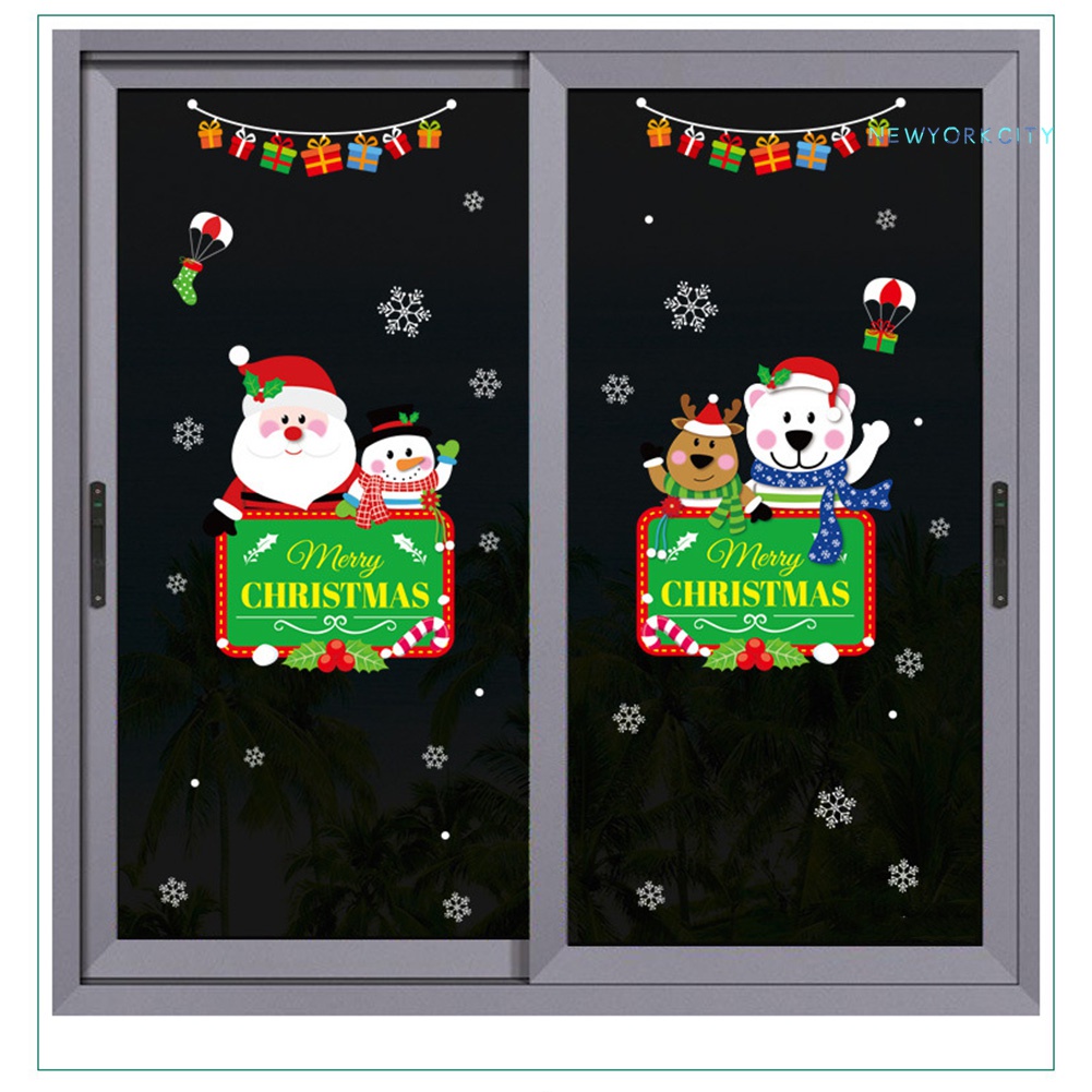 Sticker Hai Mặt Dán Kính Cửa Sổ Trang Trí Giáng Sinh