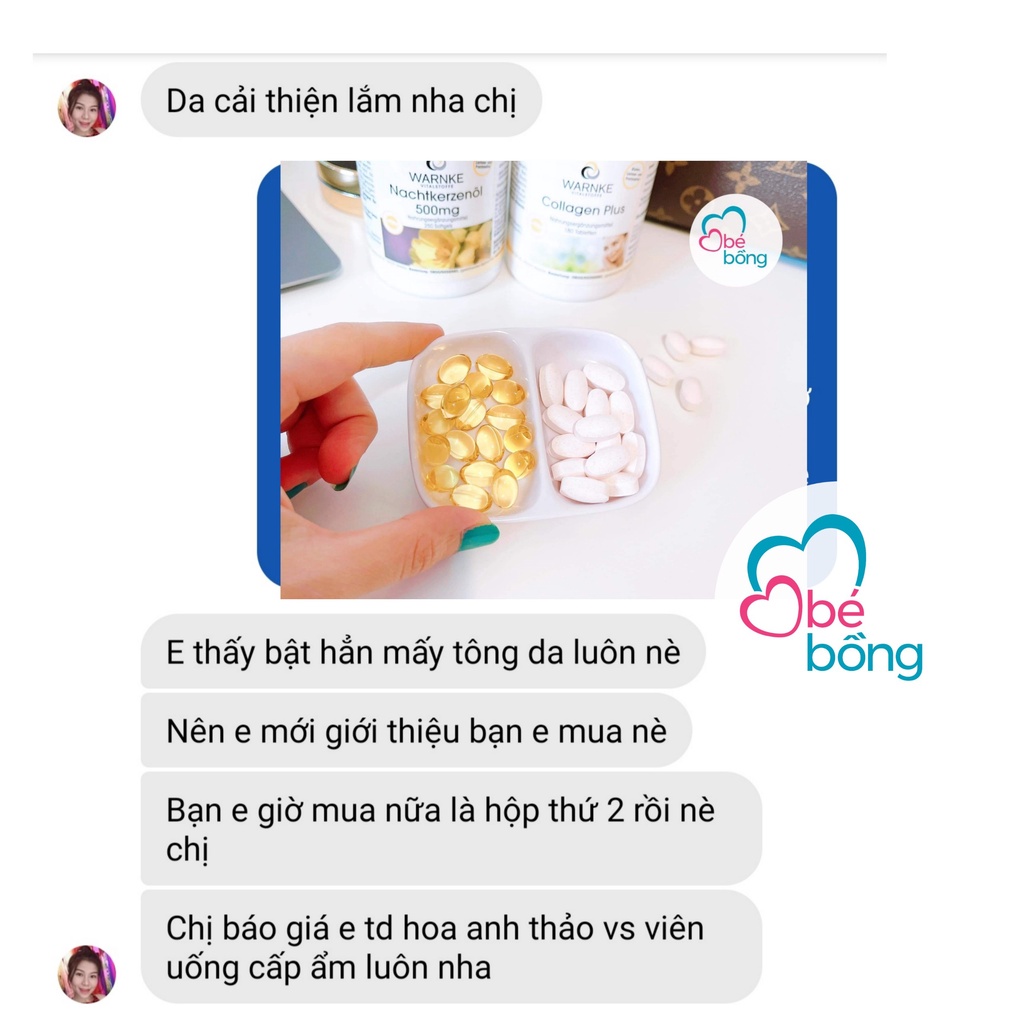 Collagen dạng viên Warnke Đức 180 viên