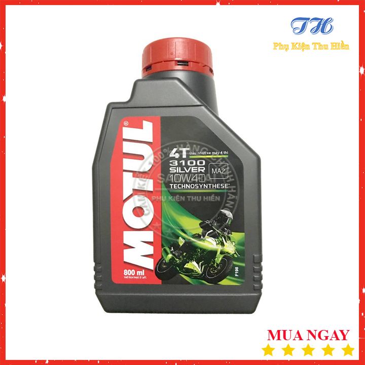 Nhớt máy Motul 3100 Sliver 4T 10W40 0.8L - Nhớt Pháp cao cấp dành cho xe số côn tay