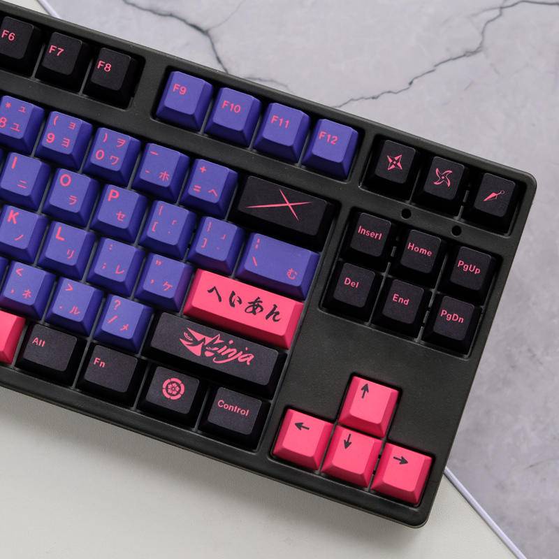 Gói phím GMK Ninja, 129 phím Keycaps Cherry Profile DYE-SUB Cá nhân hóa GMK Keycaps cho Bàn phím cơ / Bàn phím cơ trò chơi Ninja