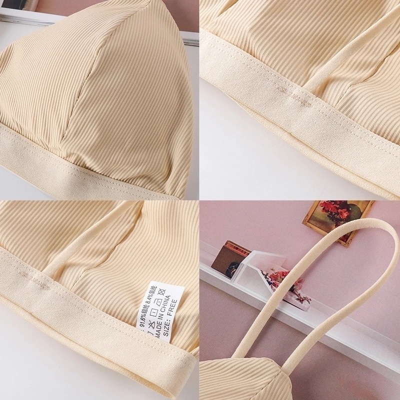 Áo Ngực Hở Lưng Cổ Chữ V Xẻ Sâu Thiết Kế Thoải Mái Thoáng Khí Thời Trang Cho Nữ