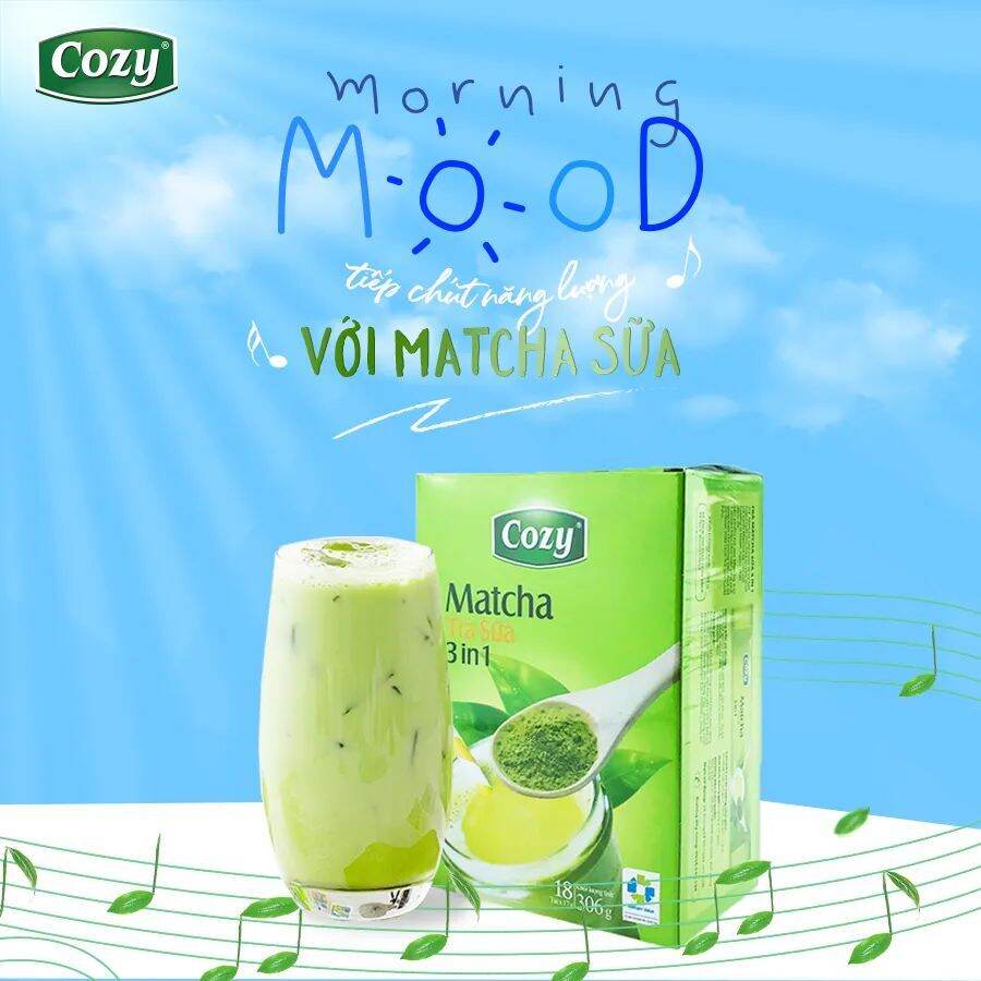 TRÀ COZY MATCHA 3 IN 1 - hộp 18 gói