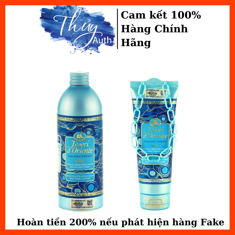 [ HÀNG CHÍNH HÃNG KÈM VÒI ] Sữa Tắm Xích Ý Nước Hoa Tesori d'Oriente Tinh Chất Tảo Biển - Thalasso Therapy 500ml