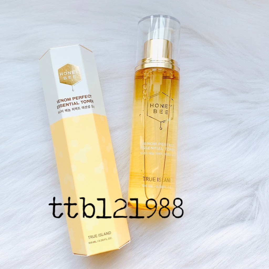 NƯỚC HOA HỒNG CHO DA DẦU MỤN TRUE ISLAND HONEY BEE VENOM PERFECT ESENTIAL TONER