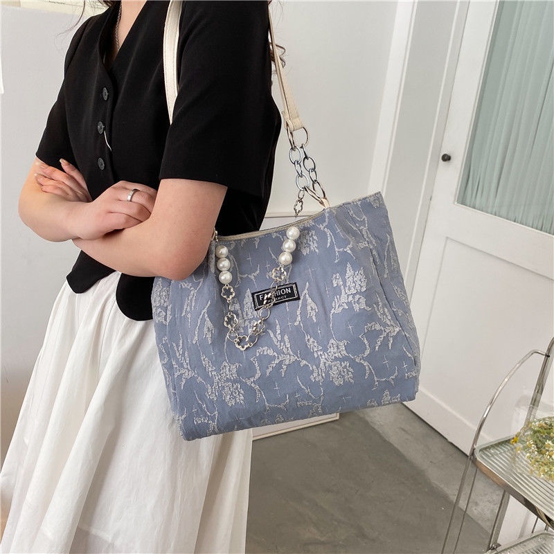Túi Xách Canvas Sức Chứa Lớn Phong Cách Phương Tây Cho Nữ