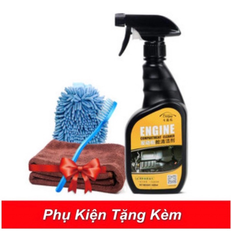 Chai xịt vệ sinh làm sạch dầu mỡ khoan máy ô tô  ENGINE CLEANER CARJAY