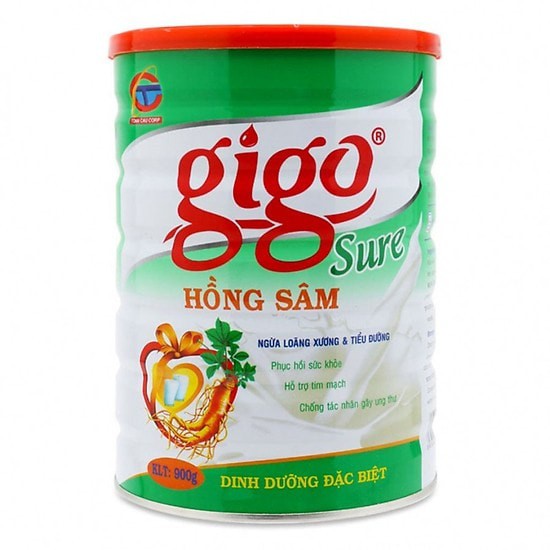 Sữa bột gigo hồng sâm 900g HSD 2024