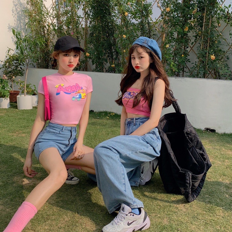 Áo ống, croptop hồng baby cá tính, gợi cảm (sẵn) | BigBuy360 - bigbuy360.vn