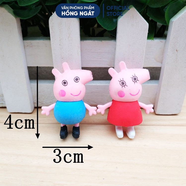 Tẩy bút chì peppa pig, đồ dùng học tập dễ thương gôm tẩy cute giá rẻ làm quà tặng học sinh văn phòng phẩm T26