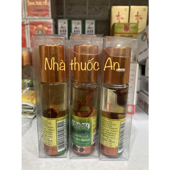 (CHÍNH HÃNG) Dầu nhân sâm lăn Green her oil Thái Lan chai 8ml