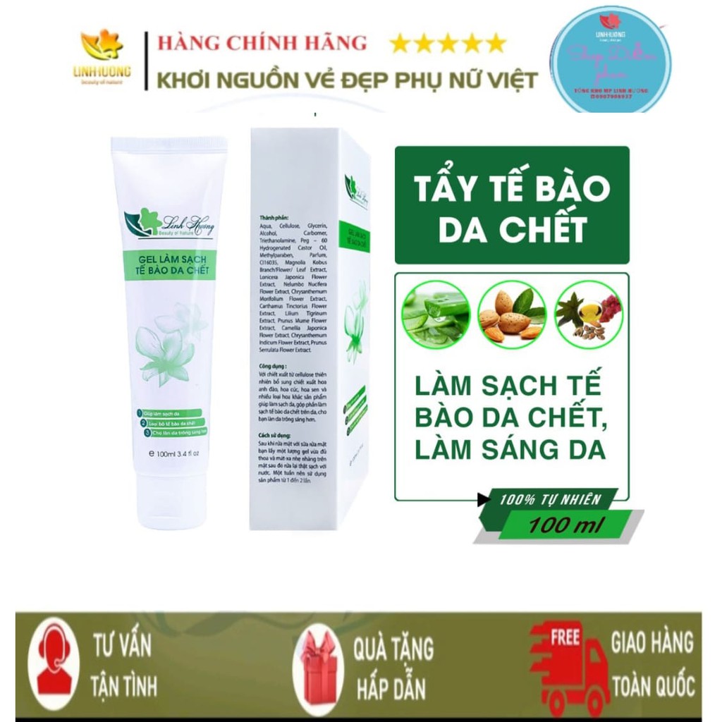 Tẩy da chết linh hương[chính hãng] làm sạch sáng da 100ml