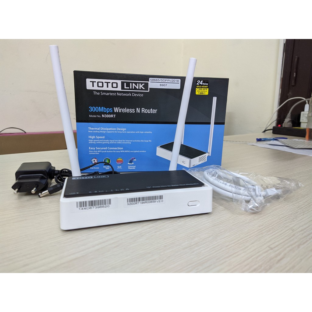 Router Wi-Fi chuẩn N 300Mbps TOTOLINK N300RT - Chính hãng BH 24 tháng