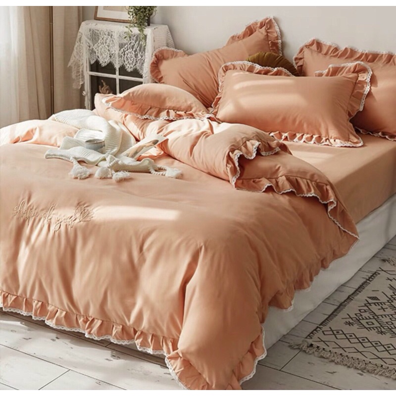 TRỌN BỘ 4 MÓN VỎ CHĂN, GA, VỎ GỐI SILK ĐŨI BÈO CAO CẤP