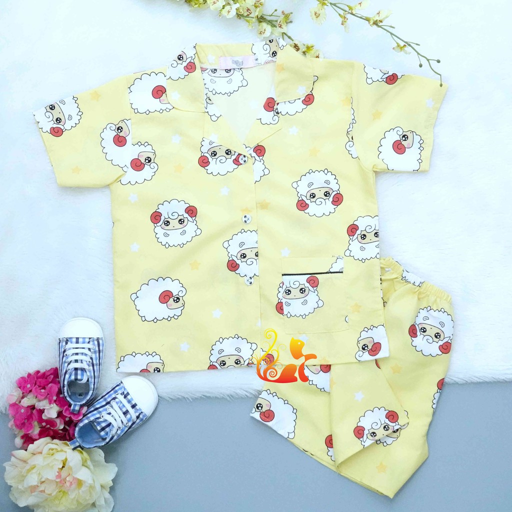 Đồ Bộ Mặc Nhà &quot;Cừu - Sao&quot; Pijama Kate Thái - Cho Bé 8 - 38kg.