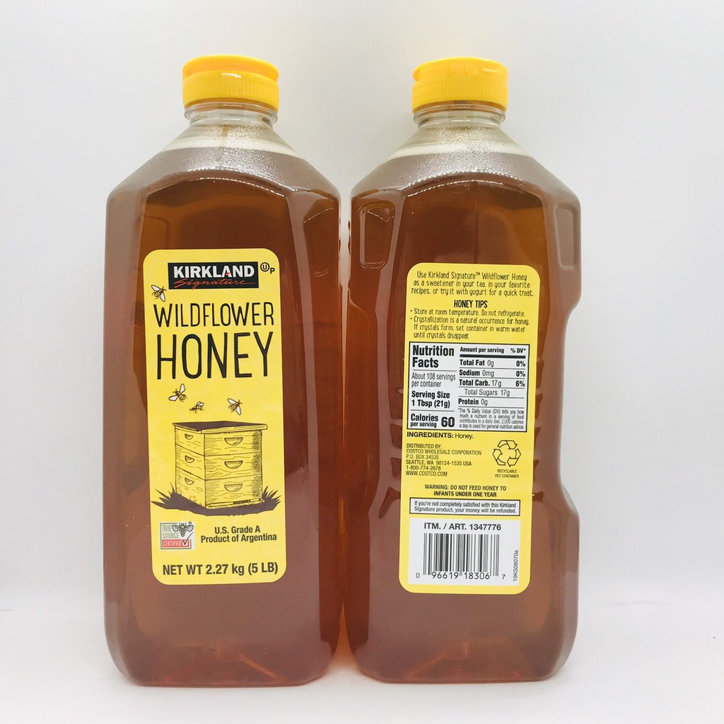 [HSD 11/2023] Mật ong cúa Mỹ Kirkland Signature Wildflower Honey 2.27kg