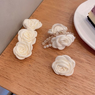 Phụ kiện kẹp tóc hình hoa trắng cao cấp xinh xắn cho nữ