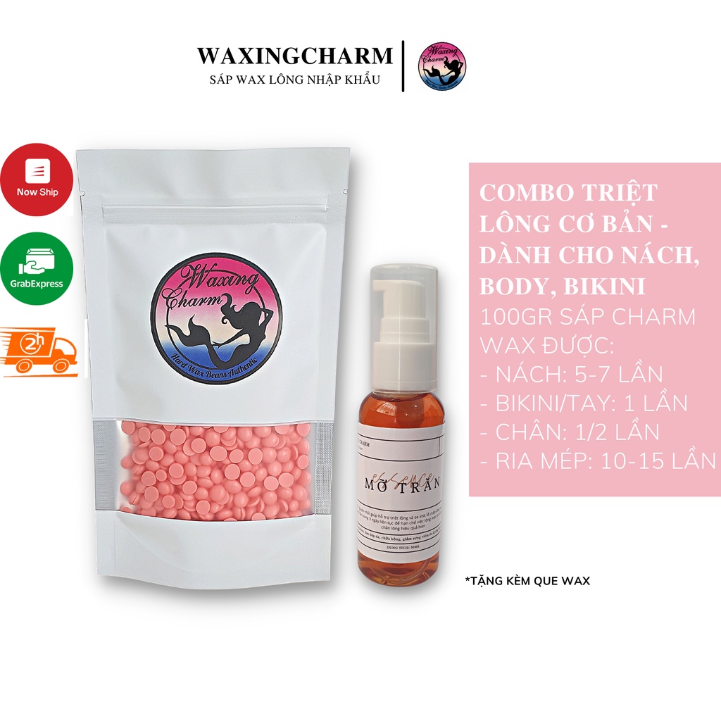 Combo 100gr Sáp Wax Lông Nóng Hard Wax Beans Dành Cho Nách, Body, Bikini và Mỡ Trăn Giúp Tẩy Lông Triệt Lông