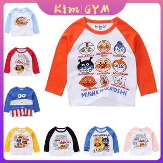 Áo Thun Tay Dài In Hình Anpanman Dành Cho Bé Trai