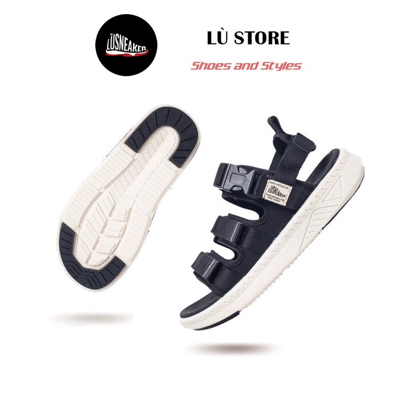 Sandal nữ, nam, dép quai hậu 3 quai màu đen, cầu vồng, xám size 36-43 hàng VNXK, Lù Store