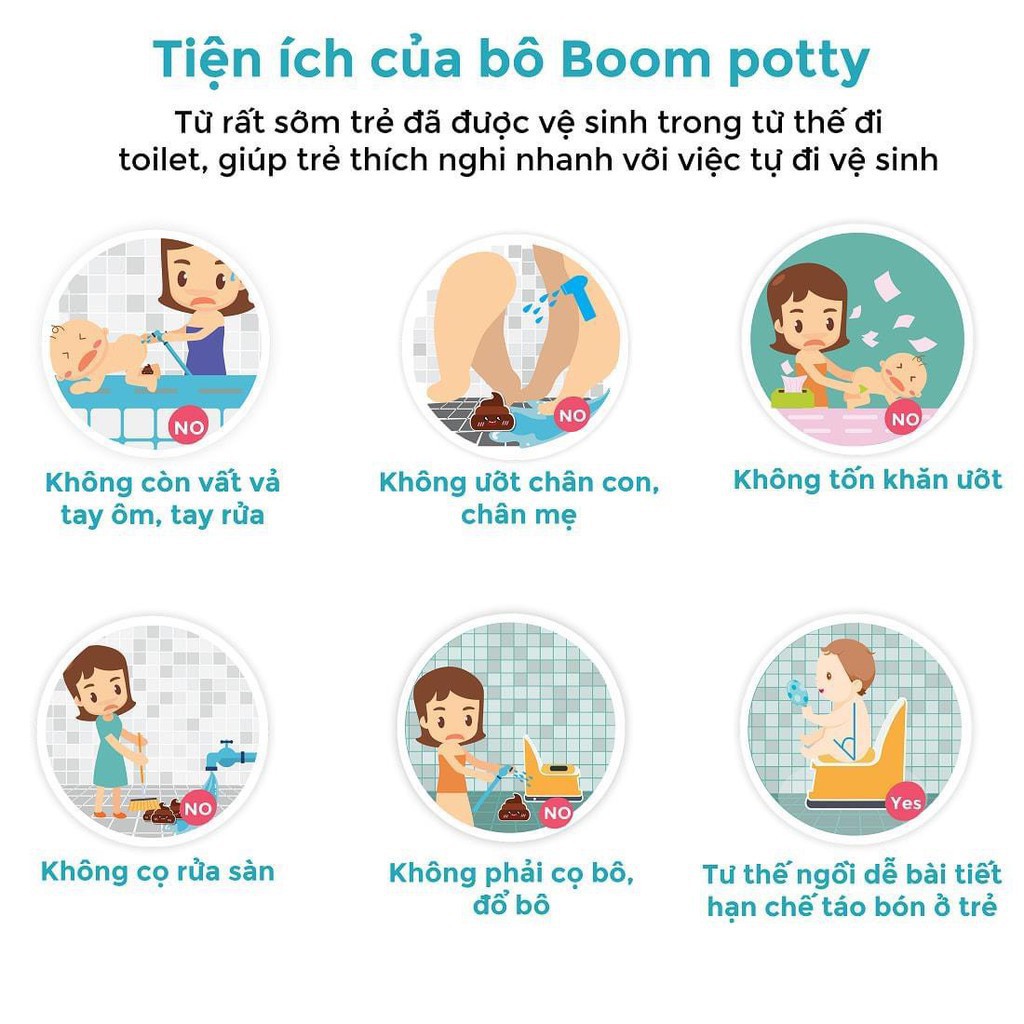 ⭐ Freeship 70k ⭐ Bô vệ sinh cao cấp đa năng Boom Potty cho bé