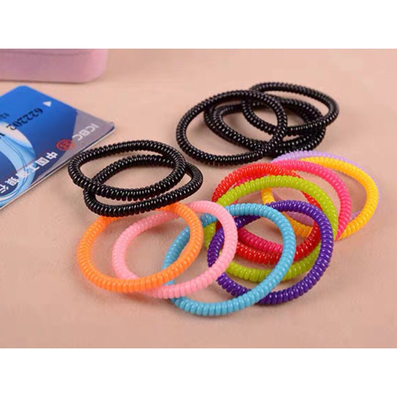 Dây cột tóc lò xo mini nhiều màu xinh